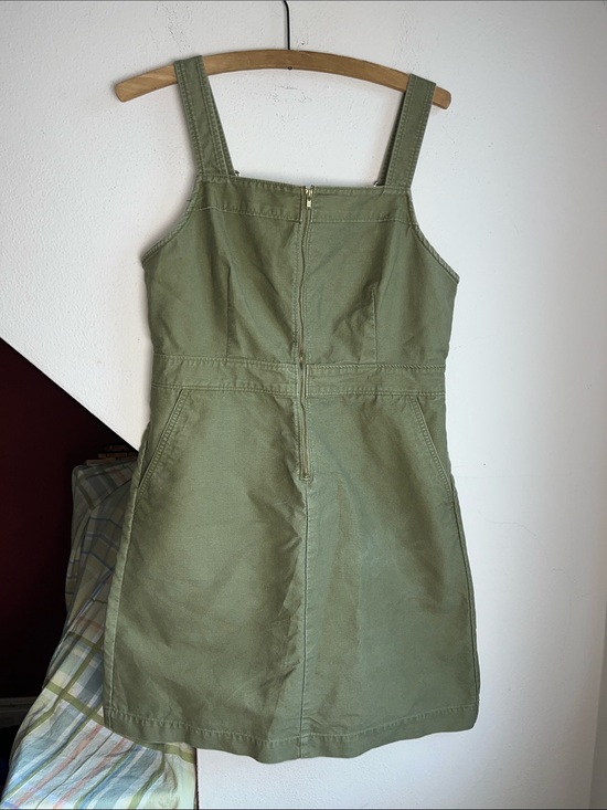 J. Crew Dresses & Skirts - J. Crew Olive Green Utility Dress with Buckle Detail 6
